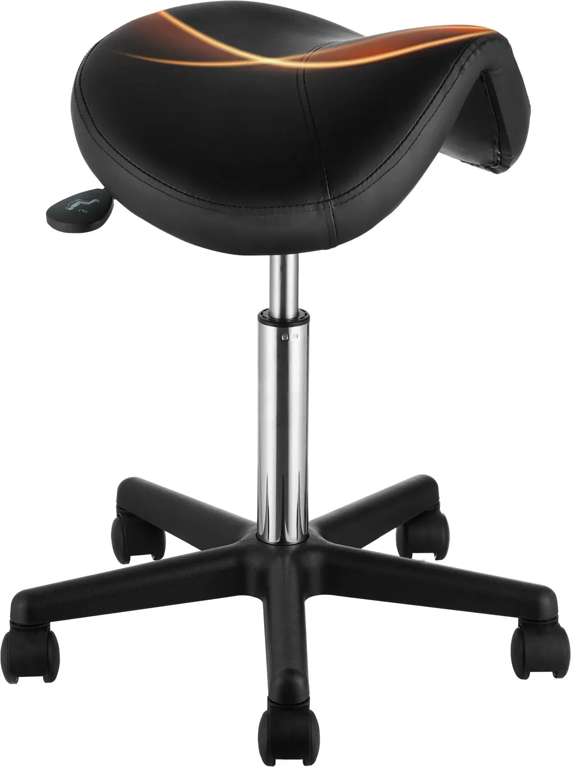 Sattelhocker Leder Schwarz
