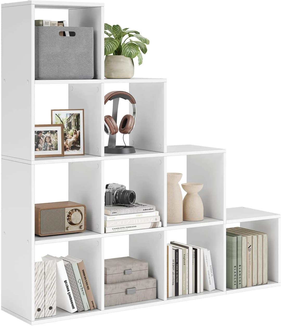 Bücherregal 129,5 x 29 x 129,5 cm Weiß