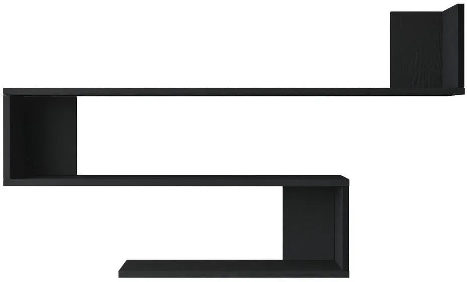 Kitee Wandregal 120 x 14,5 x 71,5 cm Schwarz
