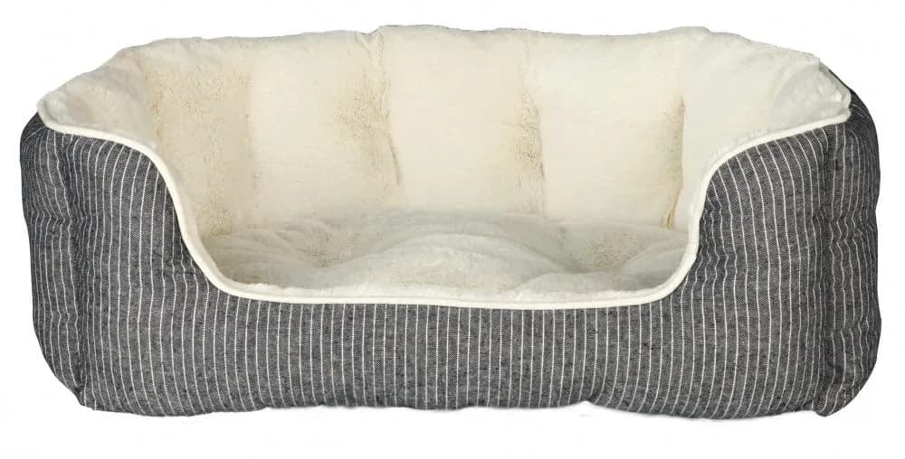 Davin Bett oval 50 x 40 cm grau/creme