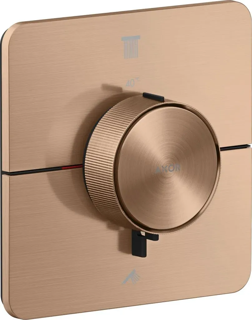 ShowerSelect ID Duschthermostat softsquare für 2 Verbraucher Brushed Red Gold 36754310