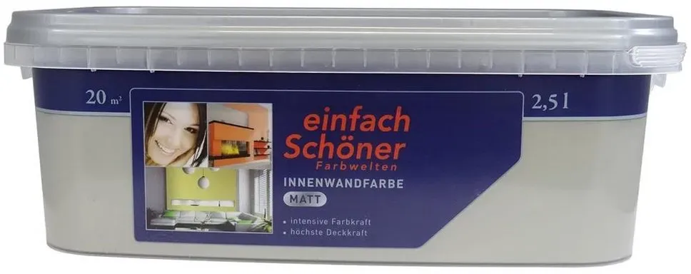 einfach Schöner Innenwandfarbe Edles Basaltgrau matt 2,5 l