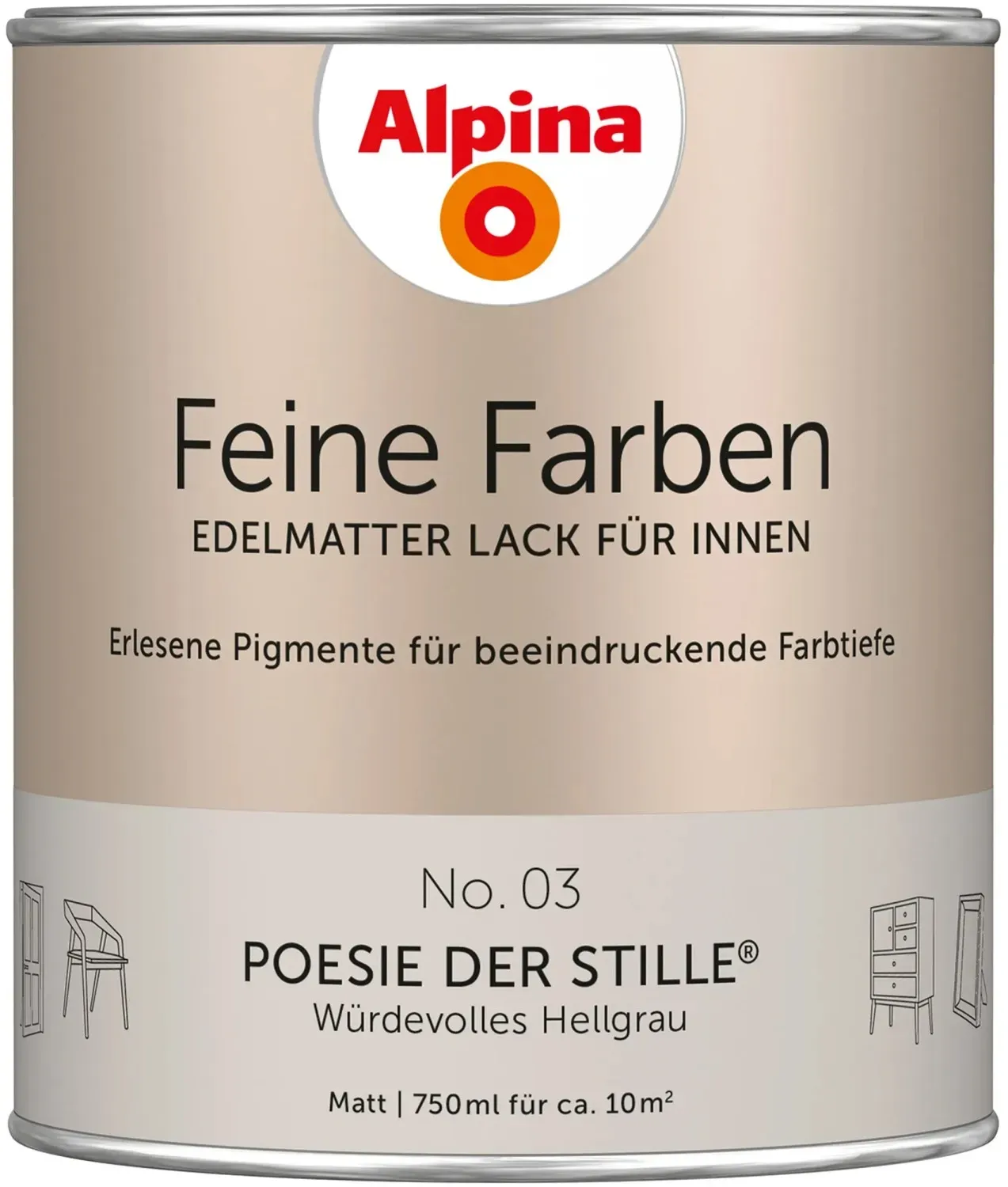 Feine Farben Lack 750 ml No. 03 poesie der stille