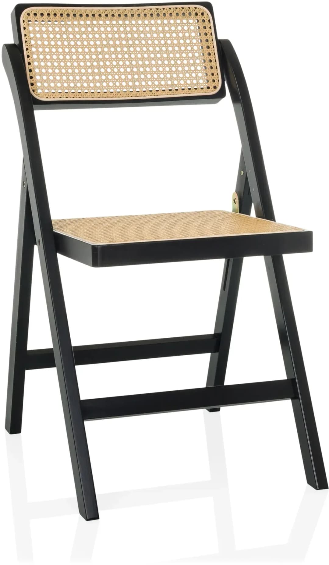 Klappstuhl TUDELA BAMBOO Rattan Schwarz/Braun