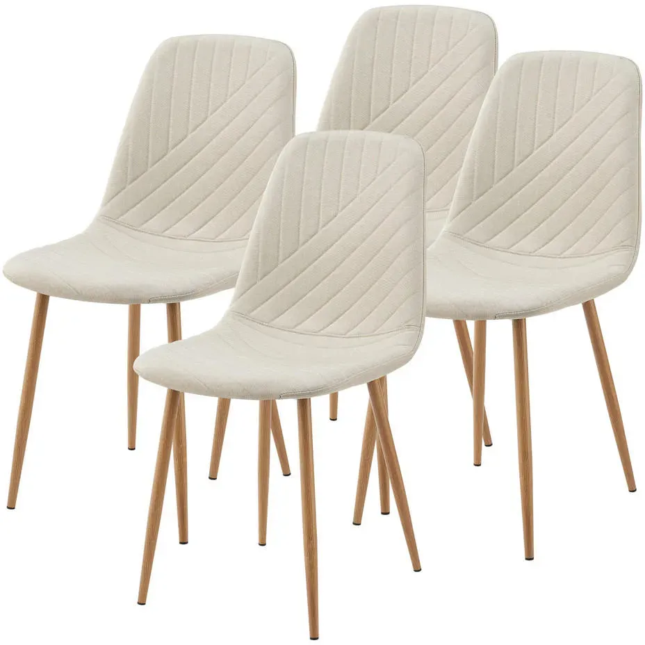 Esszimmerstuhl Köfering Polyester beige 4er Set