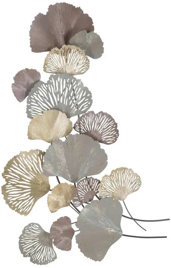 Wanddeko, Grau, Gold, Metall, 76x126x7.6 cm, Dekoration, Skulpturen – Dekoobjekte, Wanddeko