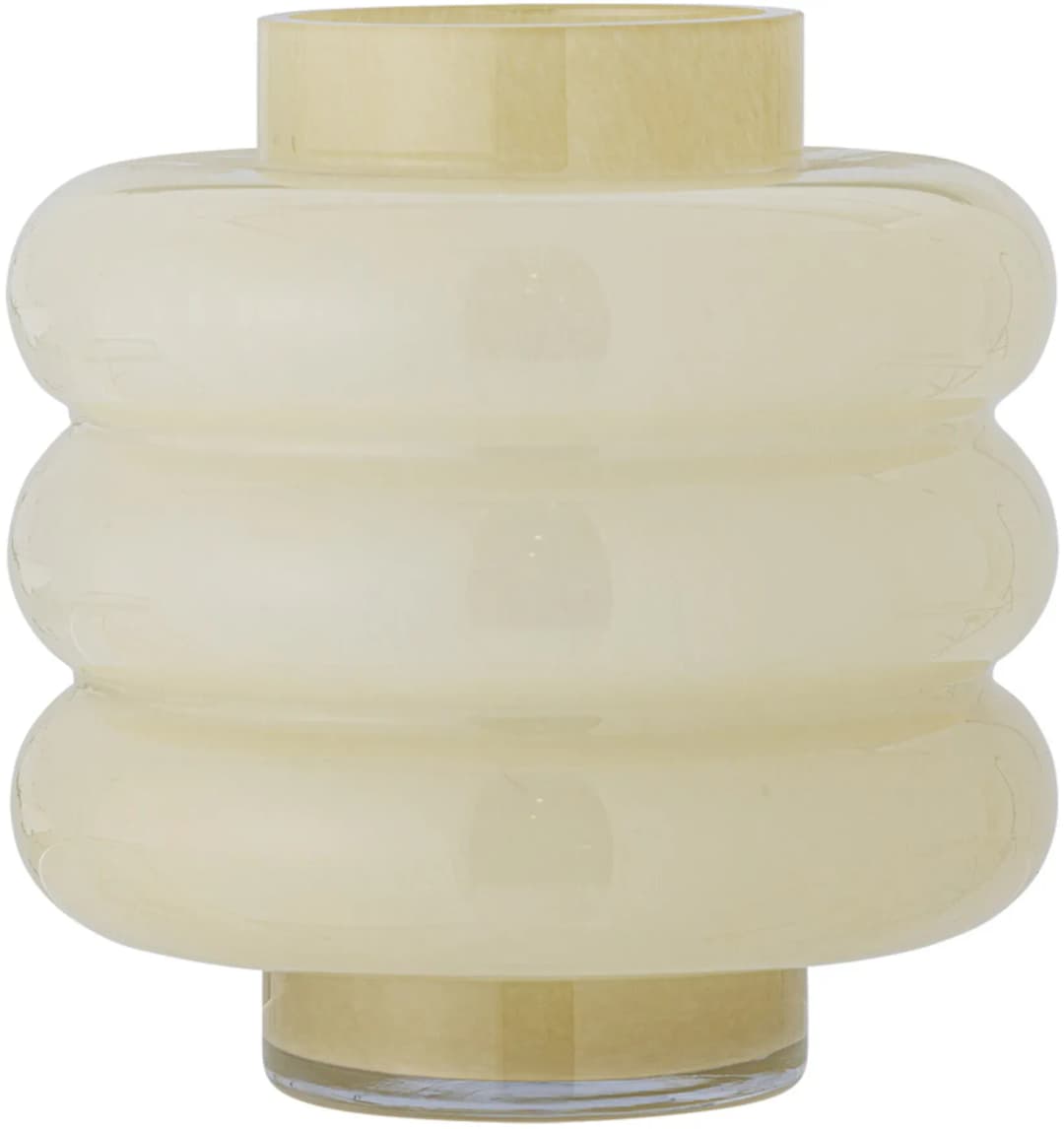 Sahara Vase, Gelb, Glas,