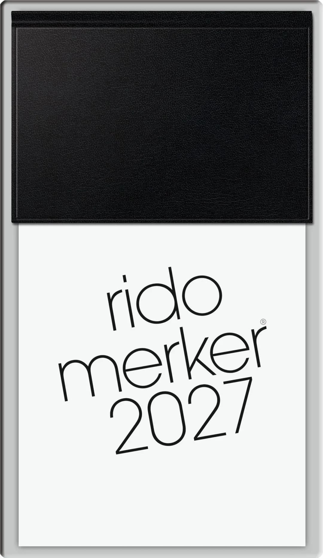 rido/idé 7035003907 Vormerkbuch Mod. Merker 2027 108×201 mm, Kunststoff, schwarz