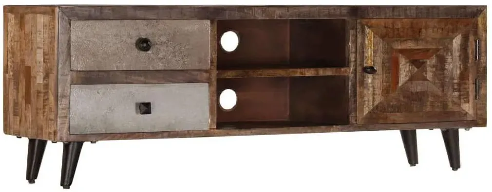 TV-Schrank 118 x 30 x 40 cm Braun Massivholz