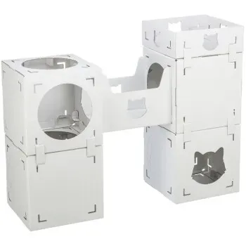 Casa Cara Katzenmöbel 93 x 72 x 30,5 cm weiß