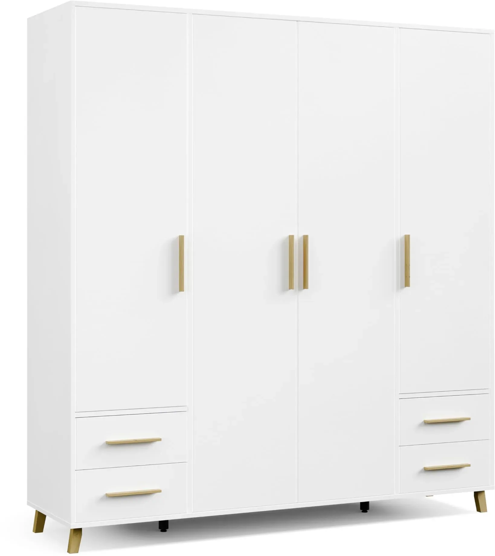 Drehtürenschrank Shinjo 187 x 203 x 53 cm Weiß