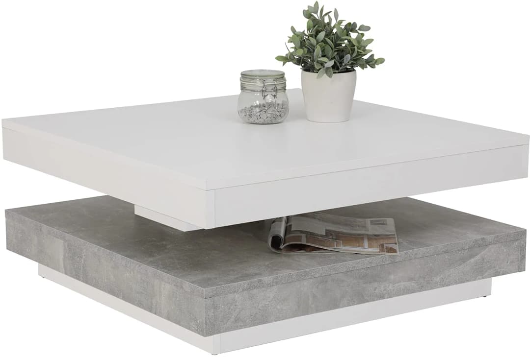 Andy weiß/beton 67 x 67 x 35 cm