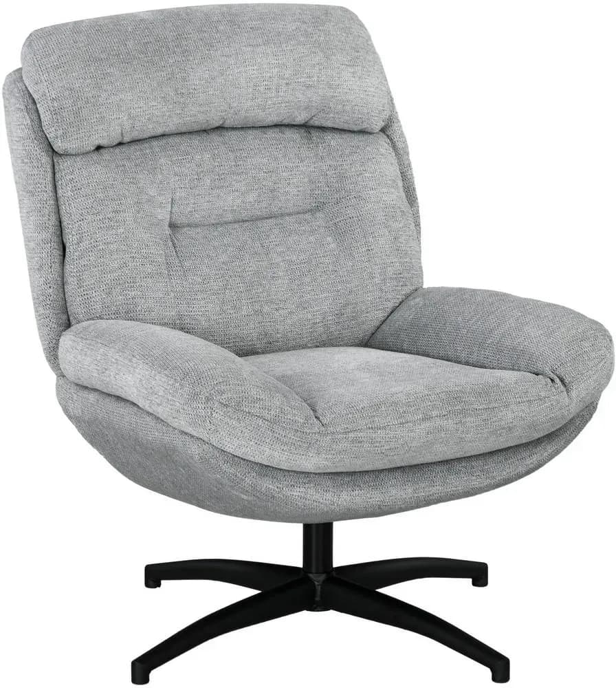 Relaxsessel Drehbar Chenille 79 x 98 x 91 cm Grau mit Kissen