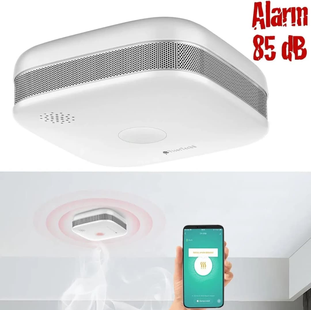 WLAN-Rauch- & Hitzemelder Weiß inkl. App-Benachrichtigung 3 St.