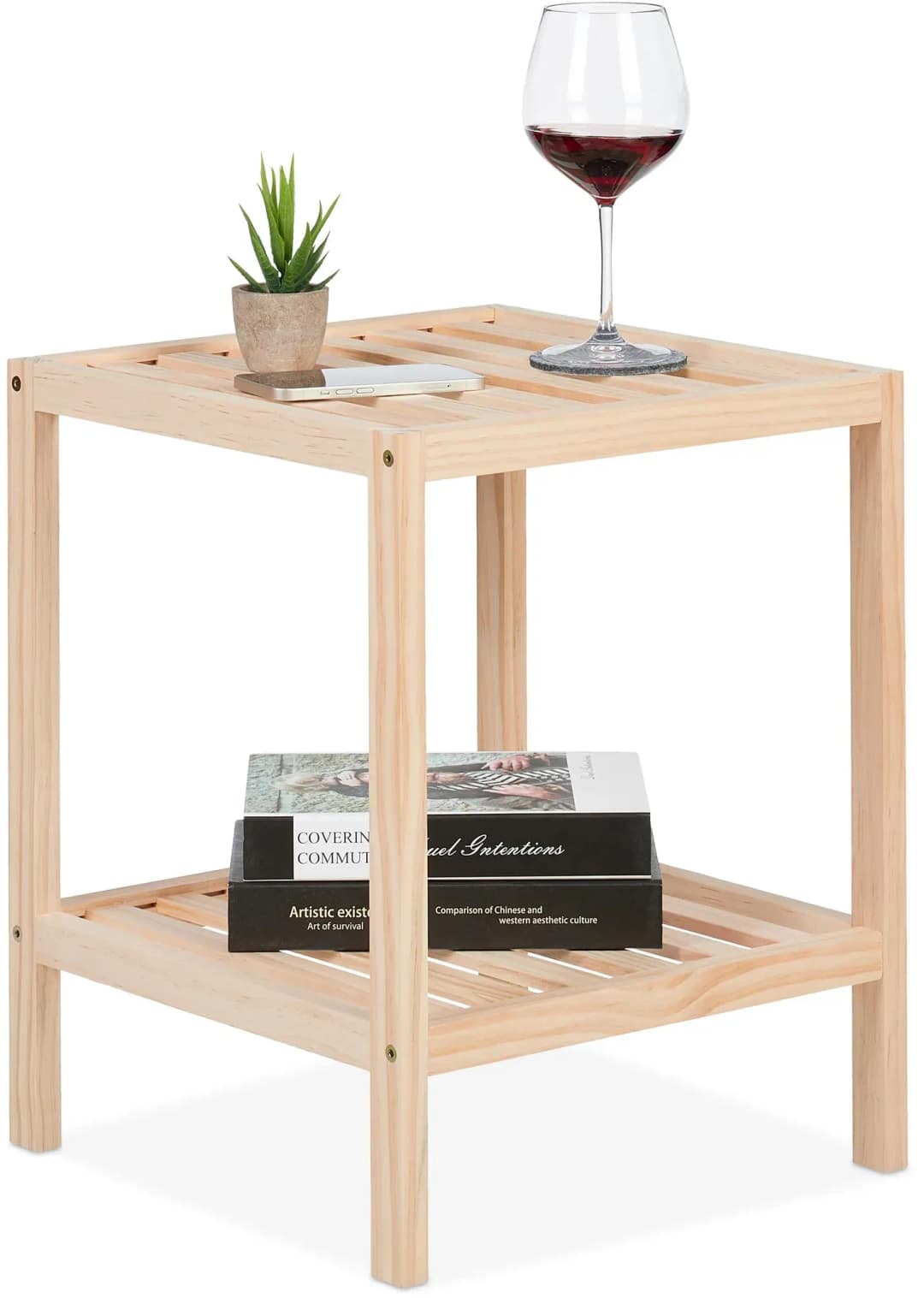 Beistelltisch Natur Kiefer 50 x 40 x 40 cm