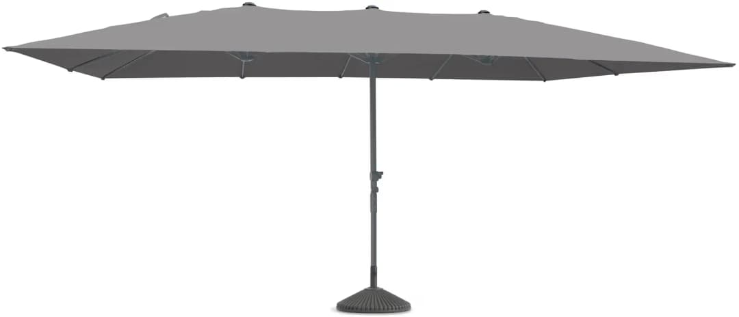Rechteck-Doppelsonnenschirm 270 x 158 cm Anthrazit