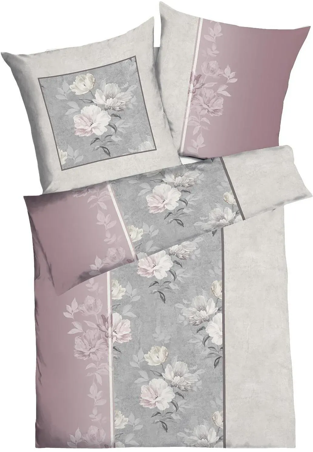 Tabea Floral Jersey Rosa 135 x 200 cm + 80 x 80 cm