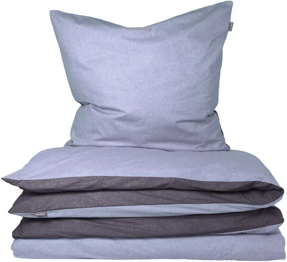 Doubleface Renforcé hellblau/marine 135 x 200 cm + 80 x 80 cm
