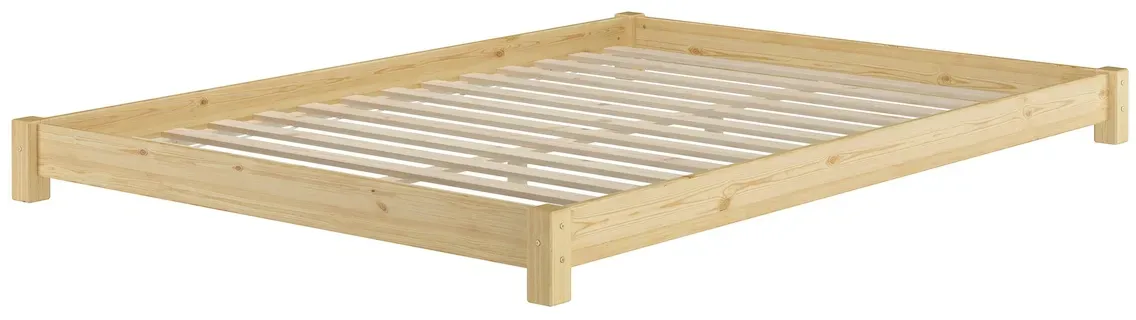 Flaches Futon-Doppelbett 140 x 200 cm Braun