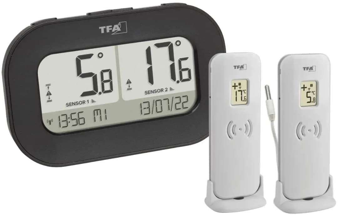 DOUBLE-CHECK Funk-Thermometer digital Schwarz 30.3073.01