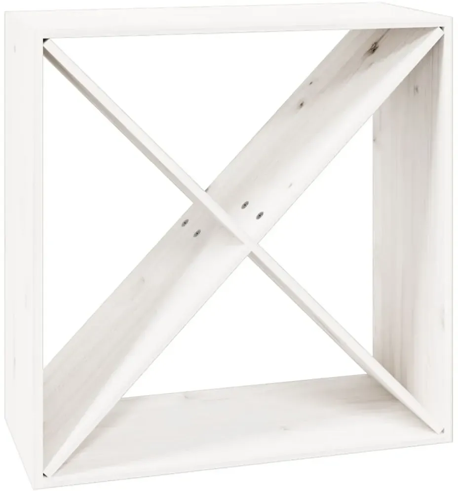 Weinregal 62 x 25 x 62 cm Weiß