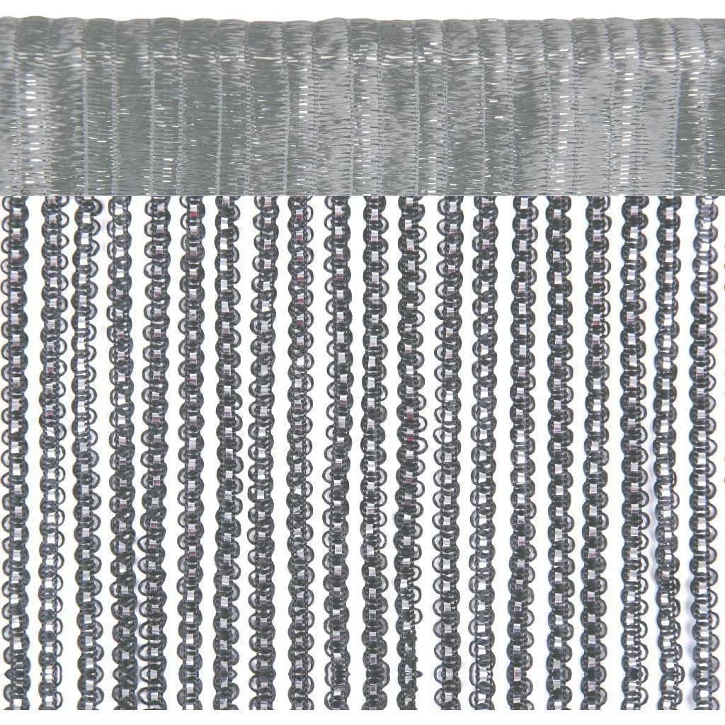Fadenvorhang Stangendurchzug 90 x 200 cm Grau