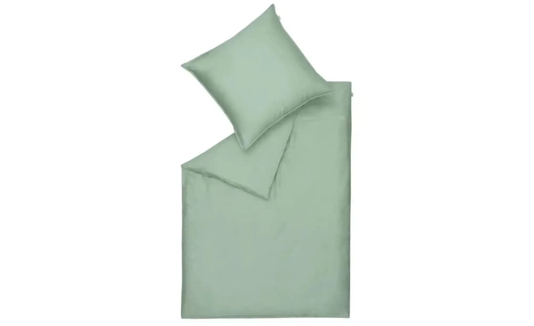 Pure unifarben Satin grün 200 x 200 cm + 2 x 80 x 80 cm