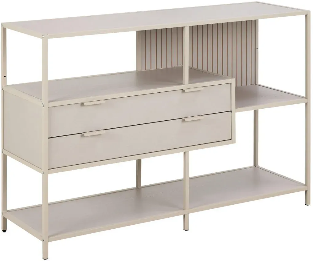 Seaford Bücherregal 114 x 35 x 78 cm Grau
