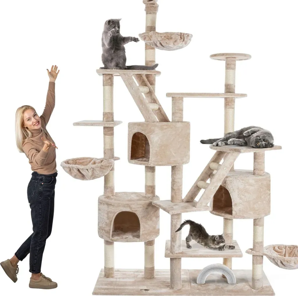 Kratzbaum deckenhoch 260 cm Creme