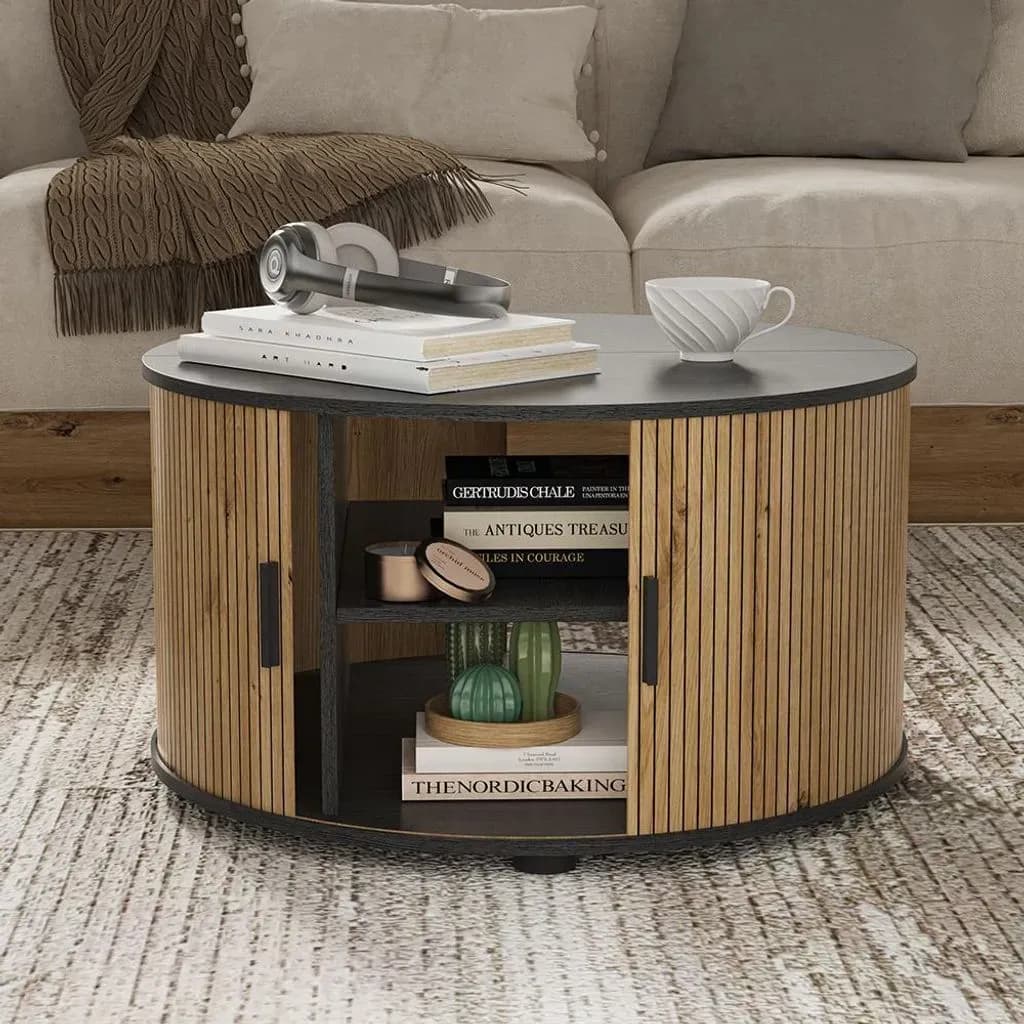 Selva Schwarz Eiche 80 x 80 x 45 cm