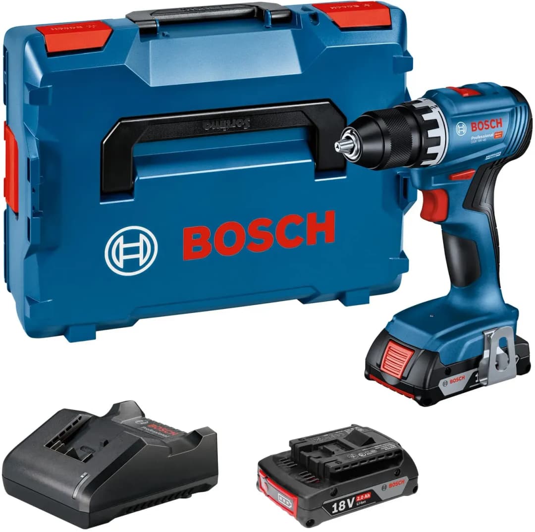 Professional GSR 18V-45 inkl. 2 x 2,0 Ah + L-Boxx