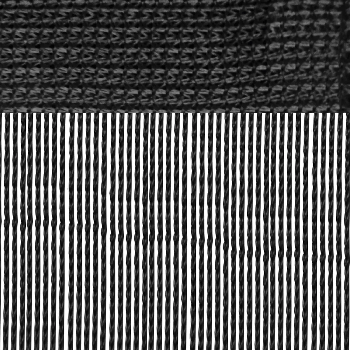 Fadengardine Stangendurchzug 90 x 250 cm Schwarz 1 St