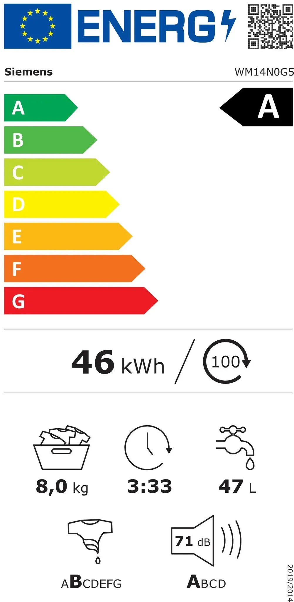 iQ300 WM14N0G5 Waschmaschine (8 kg, 1400 U/min)