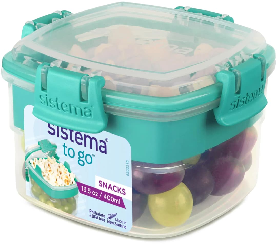 Snacks TO GO quadratisch transparent 0,4 l