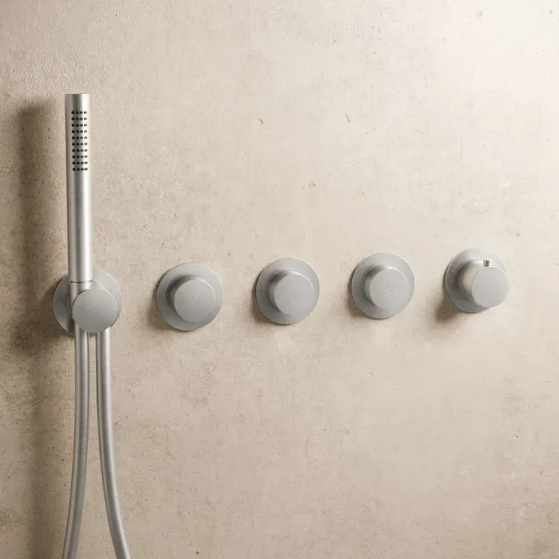 MODUL7 PUSH Duschthermostat für 3 Verbraucher Edelstahl 70.703003.1.09