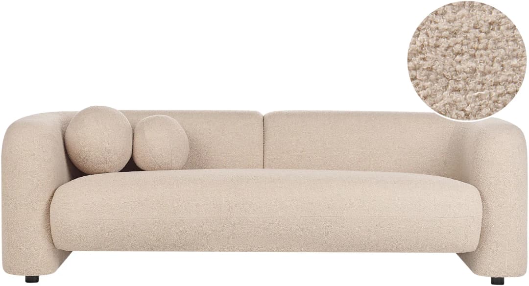 Couch Stoff 3-Sitzer Beige