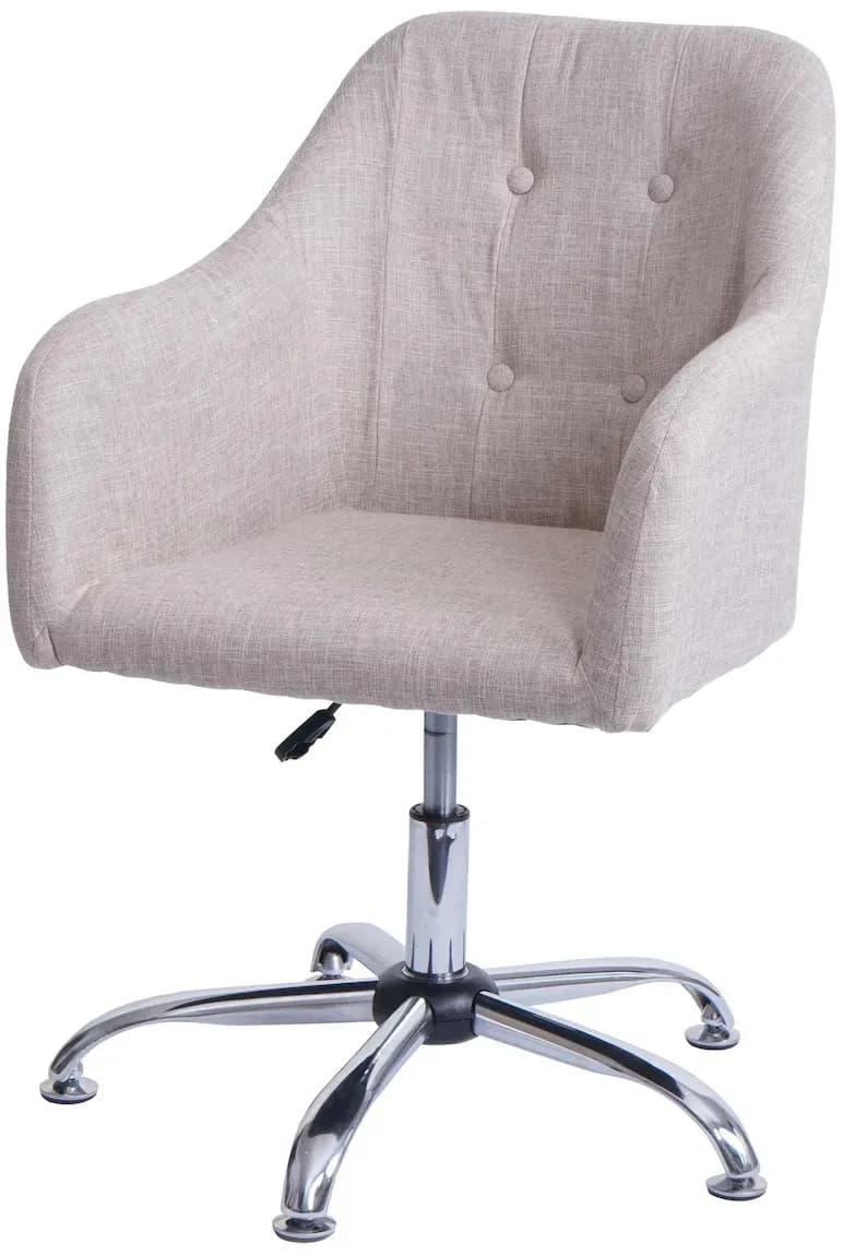 Esszimmerstuhl HWC-L92 Textil creme beige