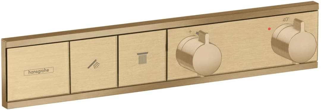 RainSelect Thermostat Unterputz für 2 Verbraucher Bronze gebürstet 15380140