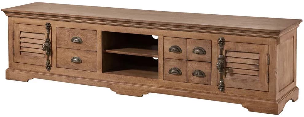 Toulouse TV-Lowboard 220x45x55 cm Beige Holz
