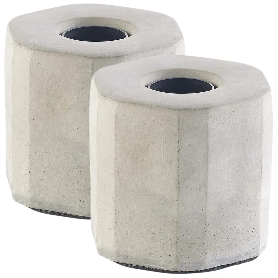 Beton Tischleuchte Grau 2 St.