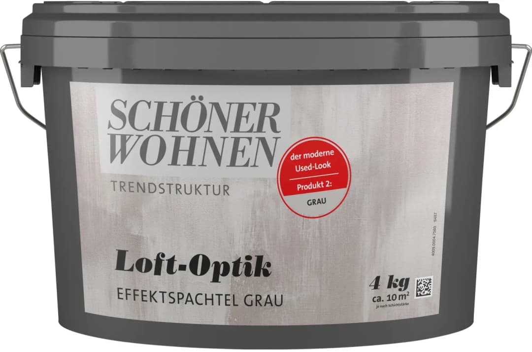 Trendstruktur Effektspachtel Grau 4 kg