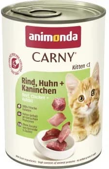 Carny Kitten Rind, Huhn & Kaninchen 12 x 400 g