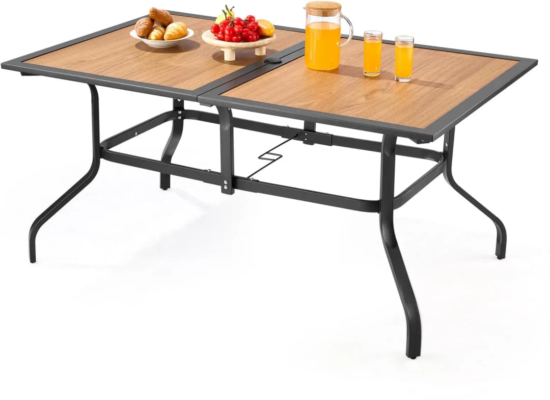 Terrassentisch Gartentisch 150,5 x 96 x 72,5 cm verzinkt/pulverbeschichtet