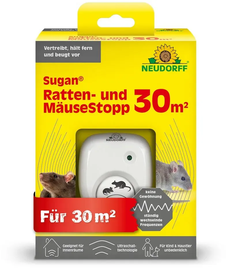 Sugan Ratten- und Mäusestopp Ultraschall 30 m2 1 St