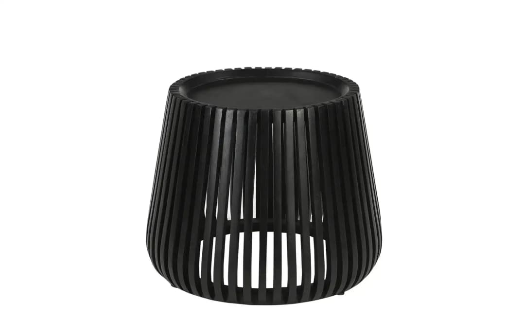 Beistelltisch Schwarz Mangoholz 50 x 46 cm