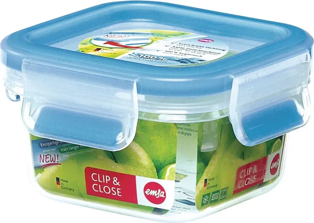Frischhaltedose quadratisch blau 5,9 cm hoch 0,2 l
