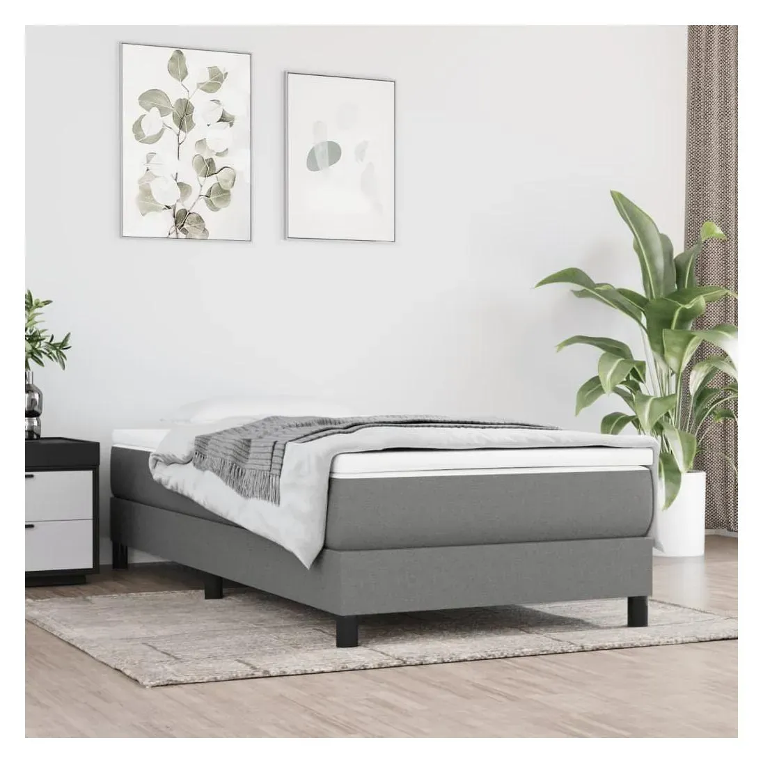 Bettgestell 90 x 200 cm Dunkelgrau