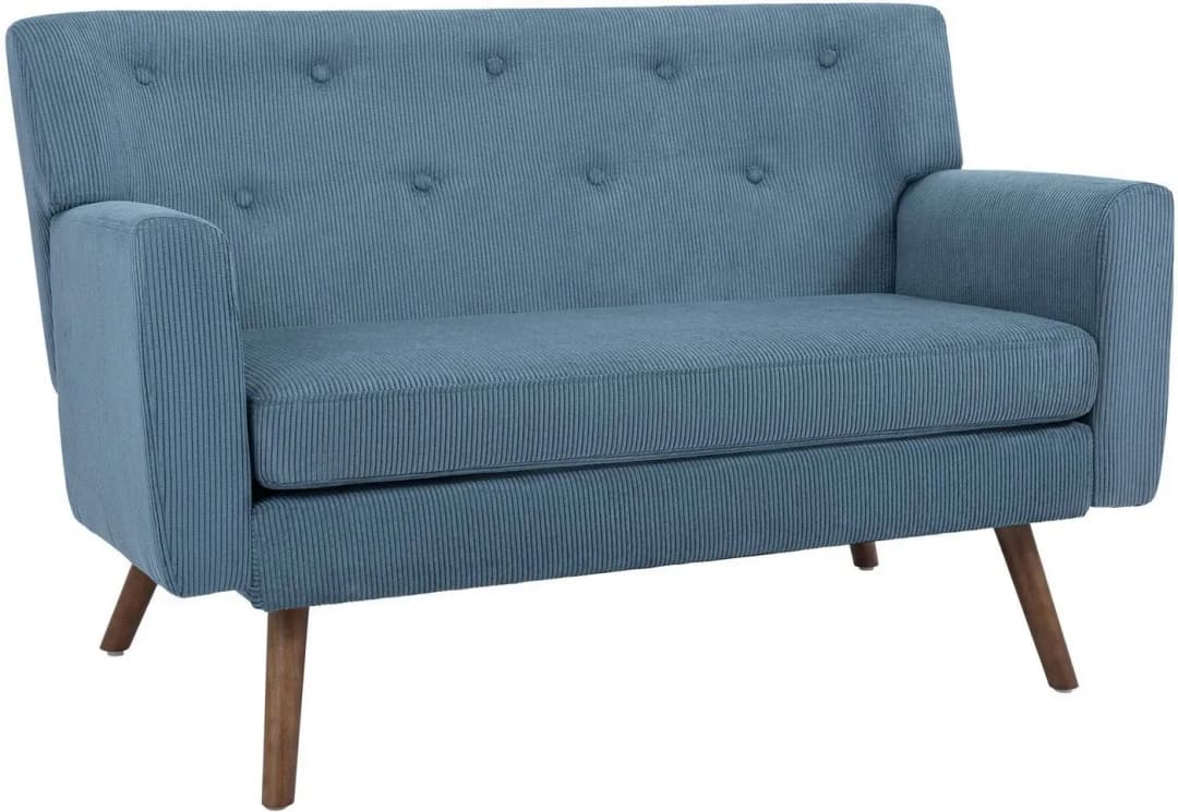 Couch Cordbezug 2-Sitzer Blau