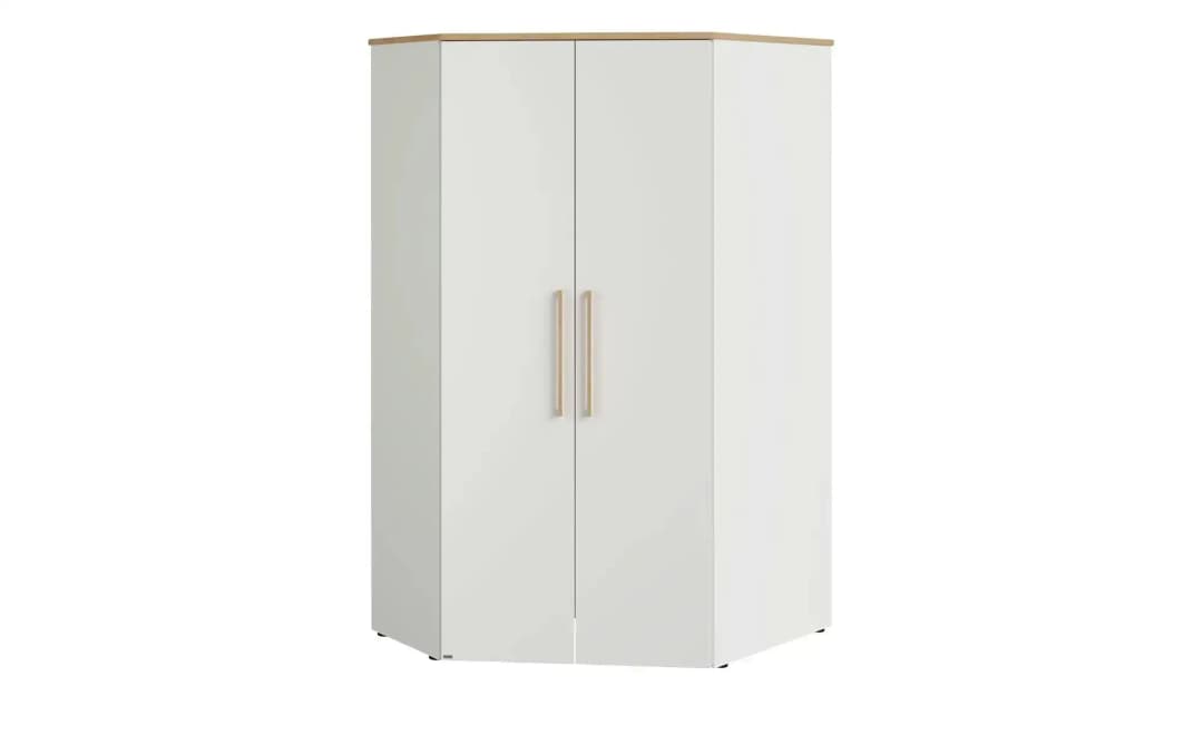Eckkleiderschrank 101,9 x 125,9 x 206 cm Weiß