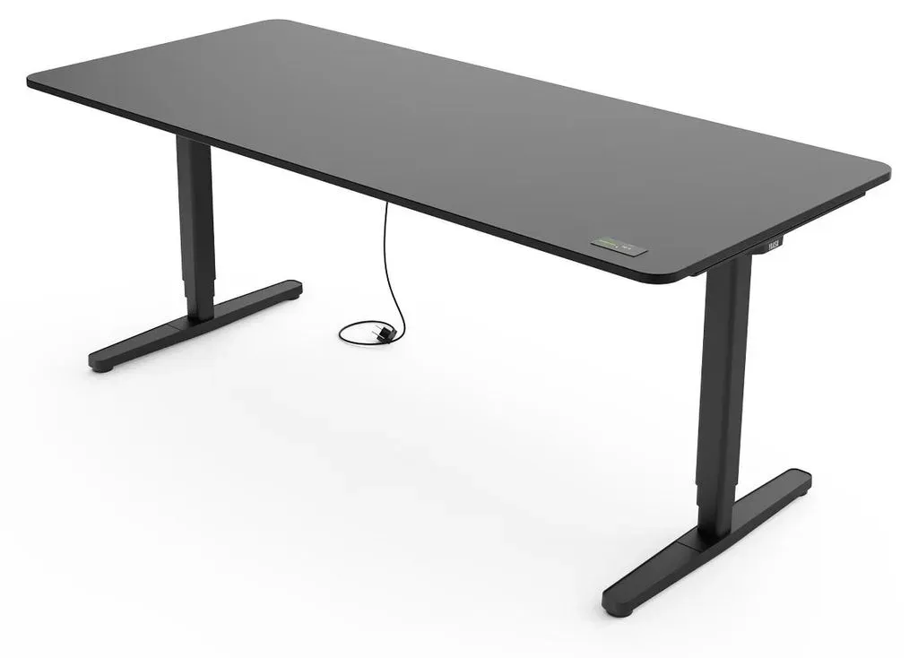Schreibtisch Desk Pro 160 x cm Dunkelgrau/Schwarz